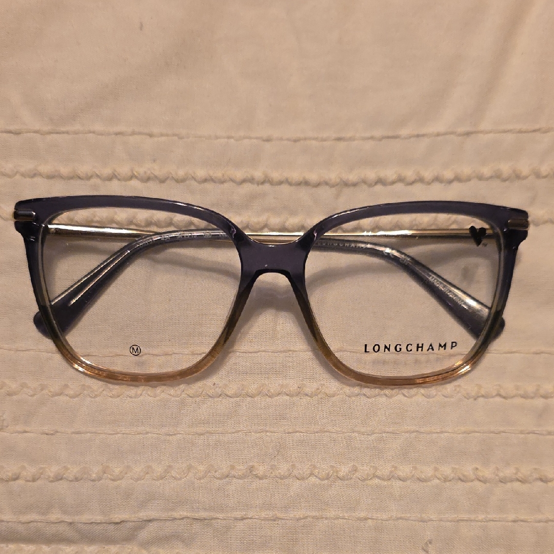 Longchamp Gradient Blue/Beige Glasses, No Prescription, Frames Only Nwob R-$269